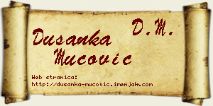 Dušanka Mucović vizit kartica